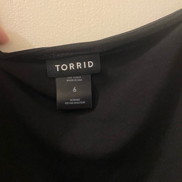 Torrid black cowl neck, cold shoulder blouse. Never worn WITHOUT Tags - Picture 3 of 4